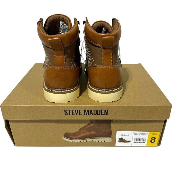 Steve Madden Men's Bleeker Boot Color Cognac Size 8 - Picture 14 of 16